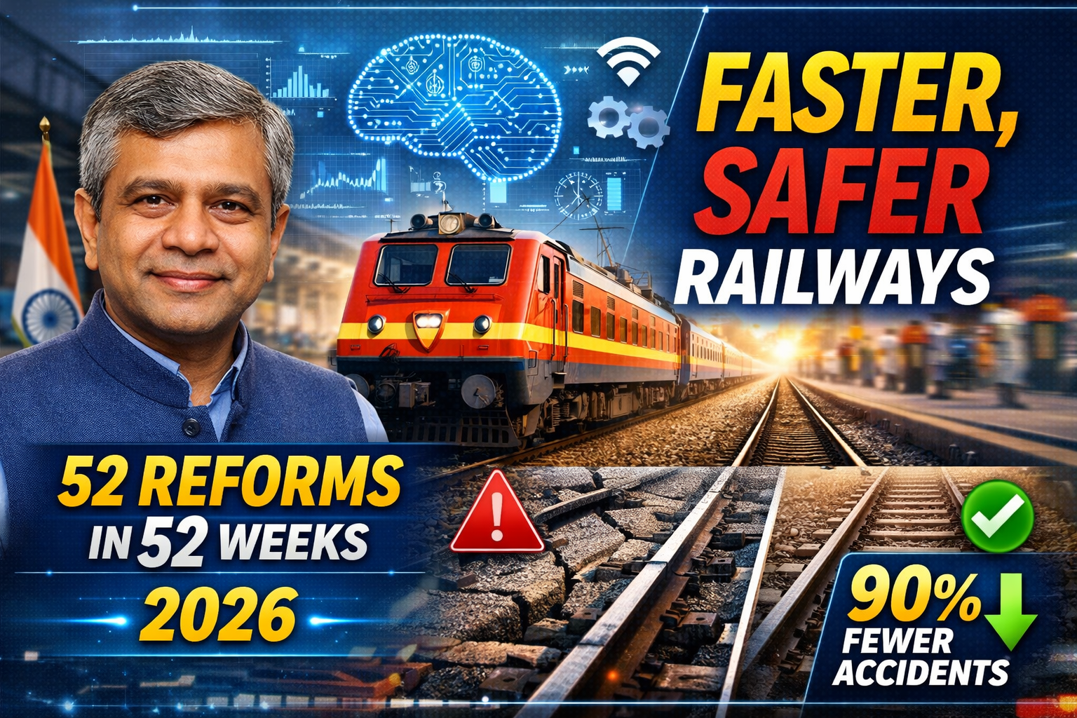 How AI is Quietly Ending Train Delays: Decoding the ‘52 Reforms’ Plan of 2026.