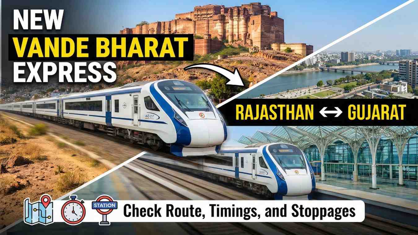 New Vande Bharat Express to Connect Rajasthan and Gujarat: Check Route, Timings, and Stoppages