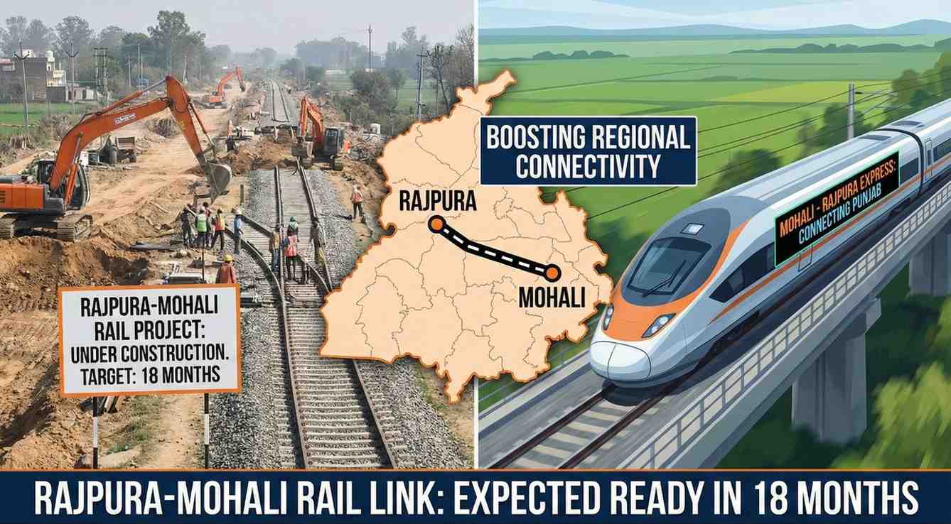Rajpura-Mohali Rail Link Expected to Be Ready in 18 Months to Boost Punjab Connectivity