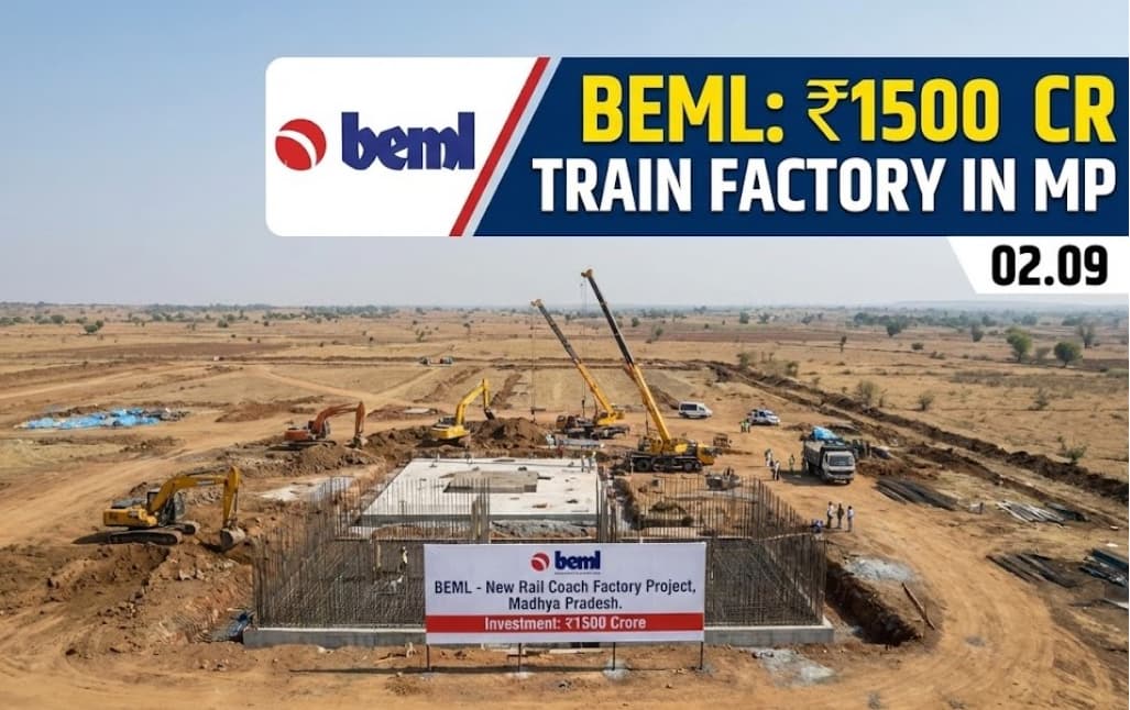 BEML to Build Huge New Train Factory in Madhya Pradesh with 1500 Crore Investment