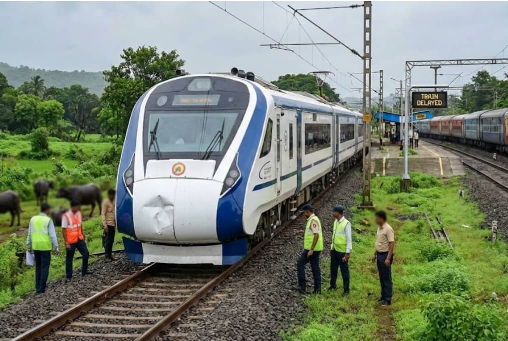 Vande Bharat Express Hits Buffaloes on Konkan Railway Causing Major Train Delays