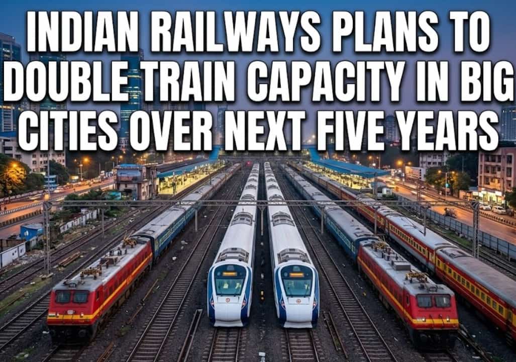 Indian Railways Plans to Double Train Capacity in Big Cities Over Next Five Years