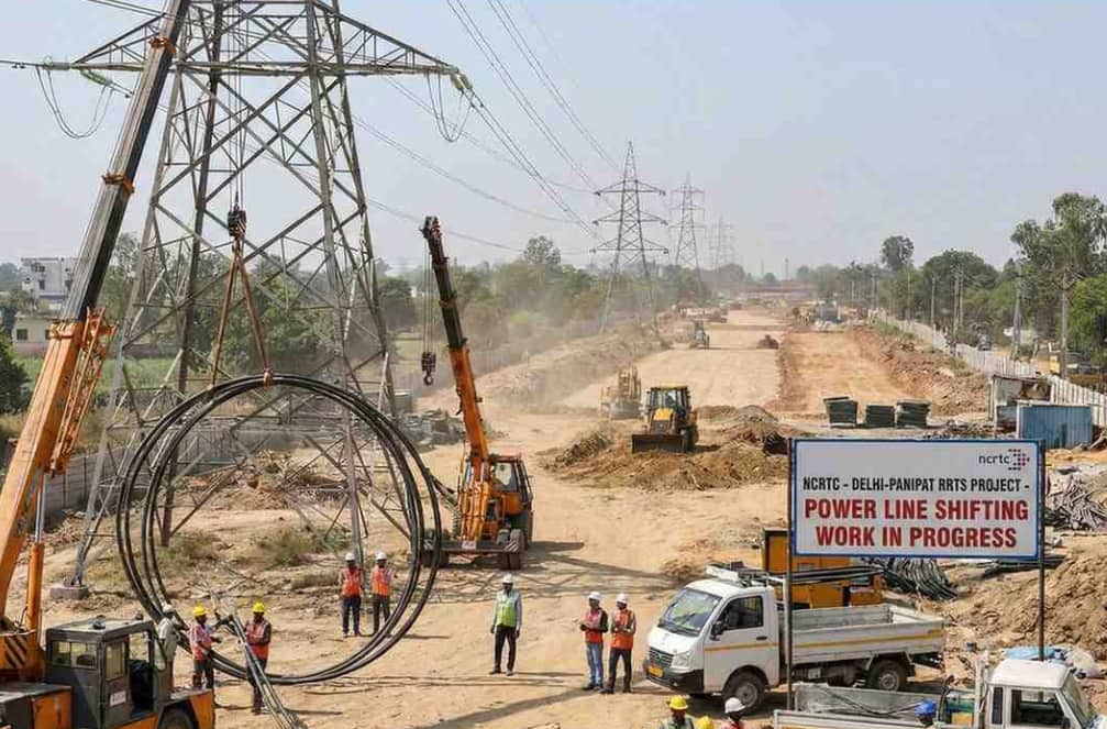 Delhi-Panipat RRTS Project Moves Forward as NCRTC Begins Work to Shift Power Lines for New Rail Route