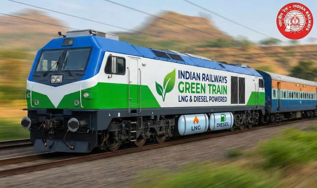 Indian Railways Launches New Green Train Using LNG and Diesel