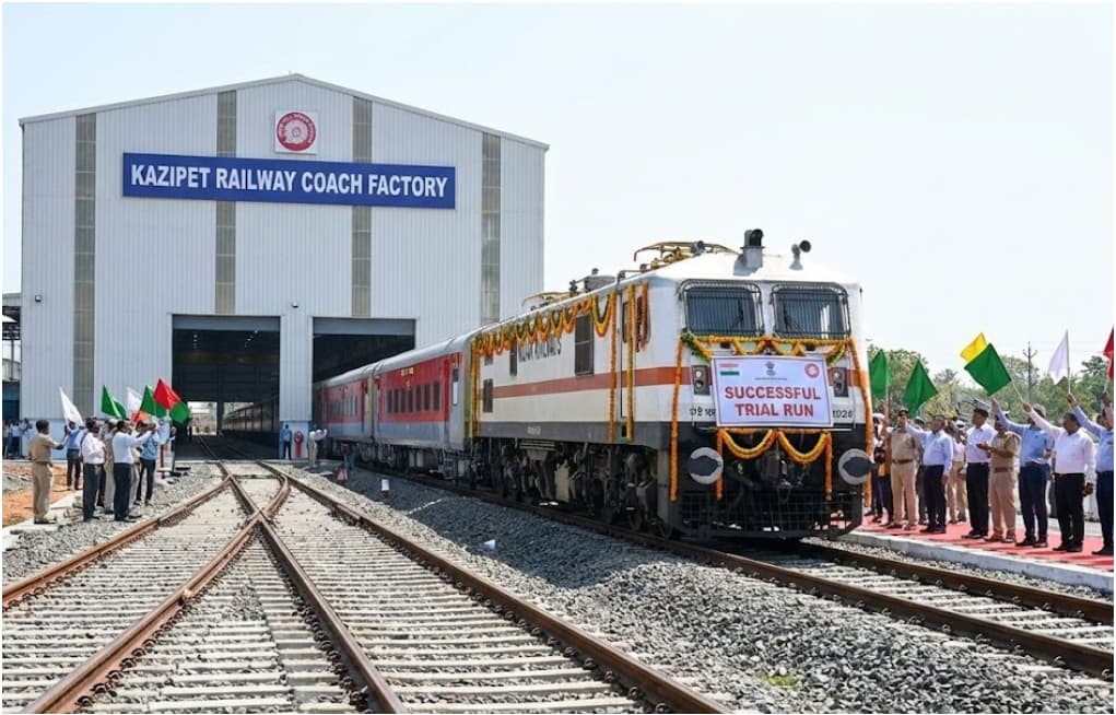 Successful Trial Run Connects Kazipet Railway Coach Factory to Main Network