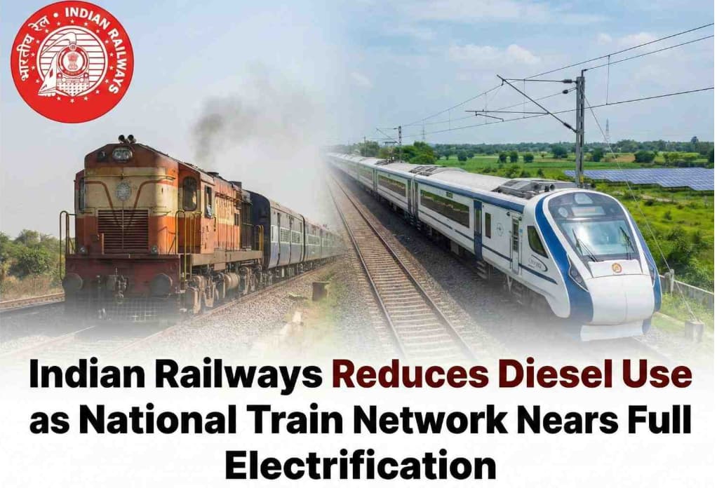 Indian Railways Reduces Diesel Use as National Train Network Nears Full Electrification