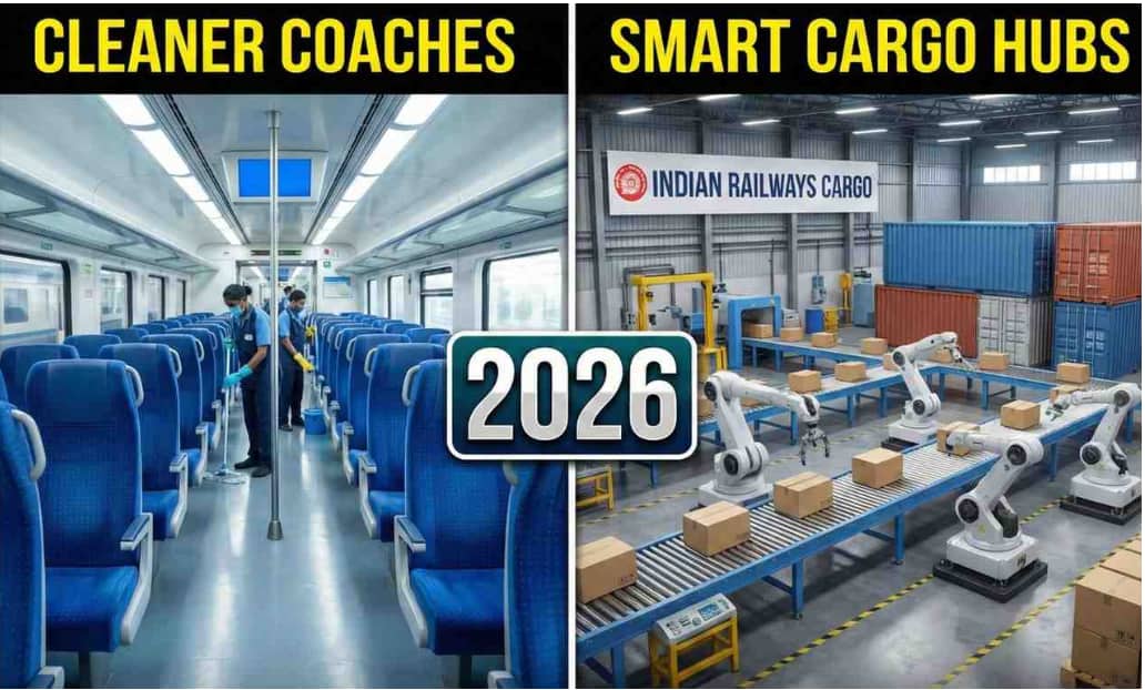 Indian Railway Reforms 2026: Cleaner General Coaches and New Smart Cargo Processing Hubs