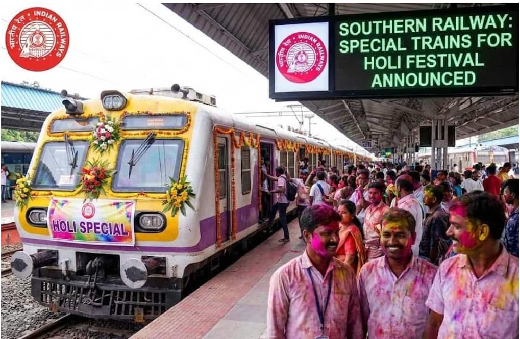 Special Trains for Holi Festival Announced by Southern Railway