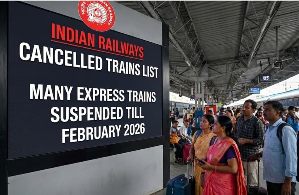 Indian Railways Cancelled Trains List Many Express Trains Suspended Till February 2026