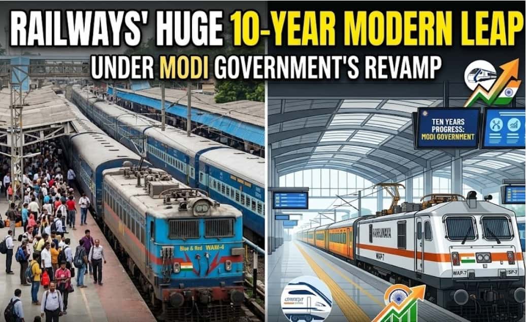 Indian Railways Sees Huge Improvements Under the Modi Government in Ten Years