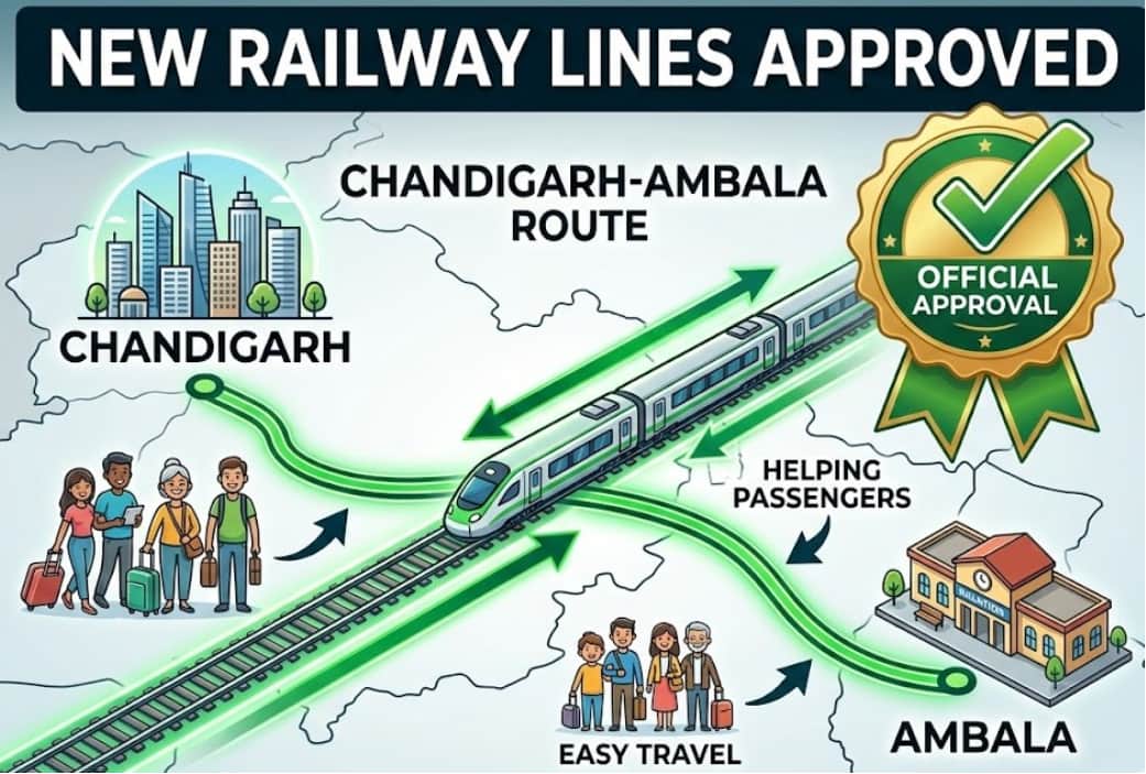 New Railway Lines Approved for Ambala and Chandigarh Route to Help Passengers