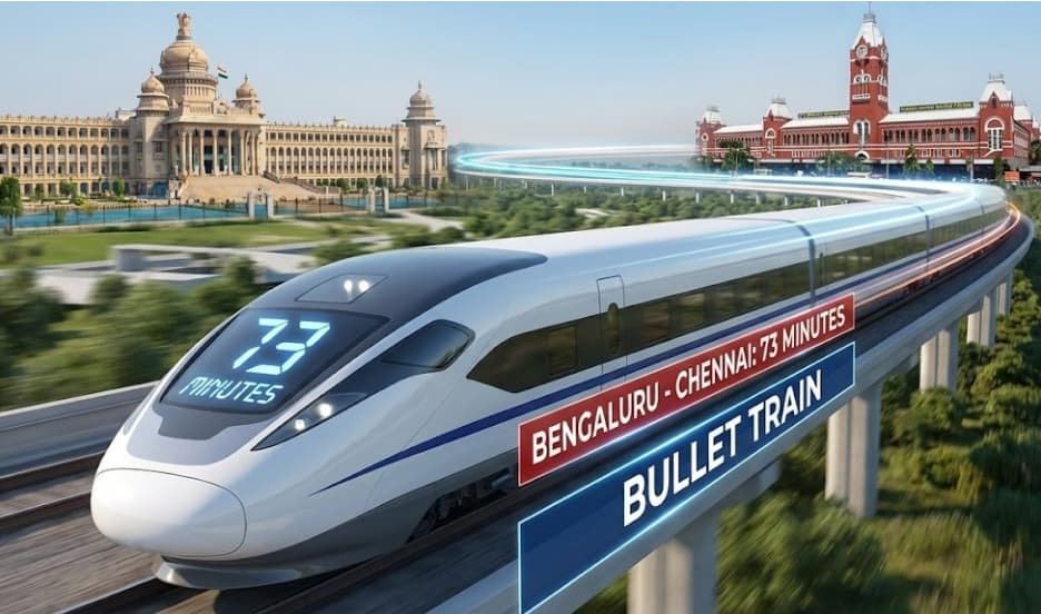 Bengaluru to Chennai in Just 73 Minutes: Bullet Train to Transform South India Travel