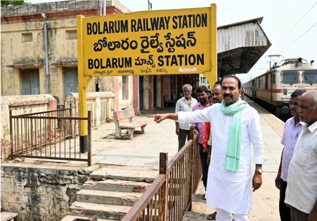 Malkajgiri MP Eatala Rajender Requests Better Facilities at Bolarum Railway Station