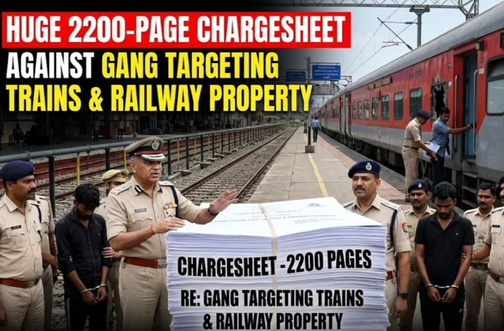 Huge 2200-Page Chargesheet Filed Against Gang Targeting Trains and Railway Property