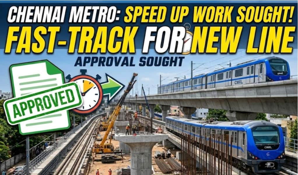 Chennai Metro Rail Asks for Approval to Speed Up Work on New Stretch