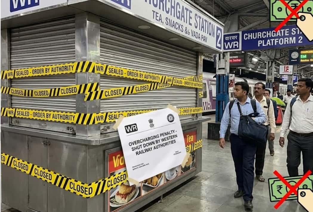 Western Railway Shuts Down Churchgate Station Stall for Overcharging Passengers
