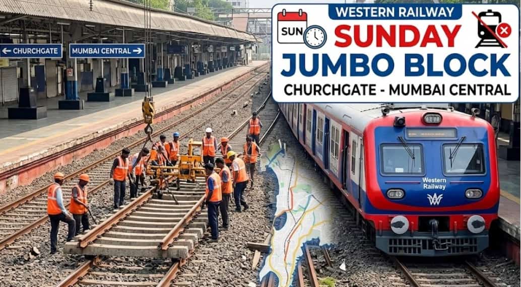 Western Railway Sunday Jumbo Block Between Churchgate and Mumbai Central Details