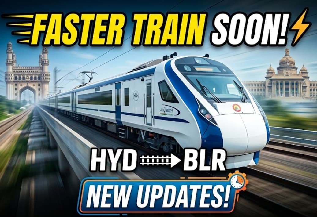 Travel from Hyderabad to Bengaluru Will Get Faster Soon with New Railway Updates