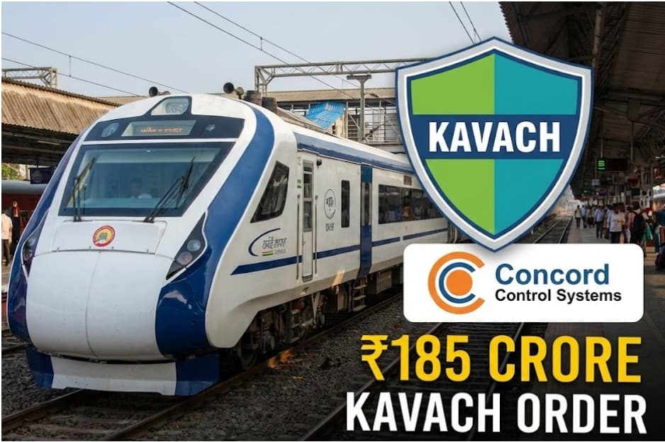 Indian Railways Safety Boost: Concord Control Systems Wins Massive ₹185 Crore KAVACH Order
