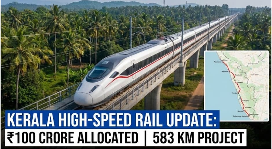 Kerala High-Speed Rail Update: ₹100 Crore Allocated for New 583 km Project
