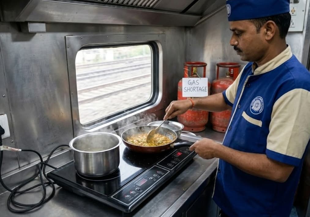 Indian Railways Tells Caterers to Use Induction Stoves Amid LPG Gas Shortage