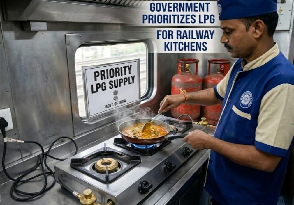 Government Prioritizes LPG Gas Supply for Railway Kitchens to Improve Food Service