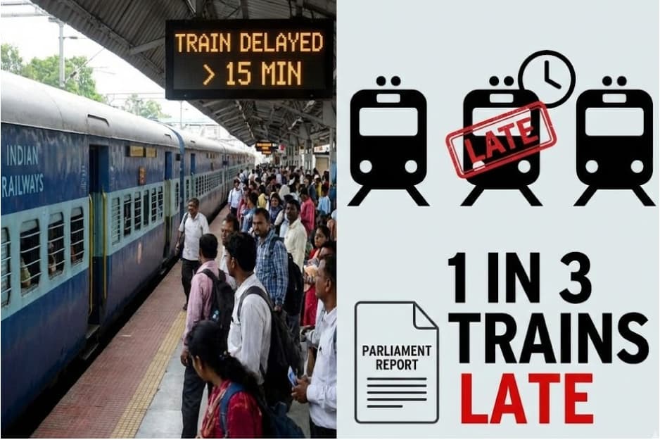 One in Three Indian Trains Still Late Despite 15-Minute “Leeway” Rule, Parliament Report Finds