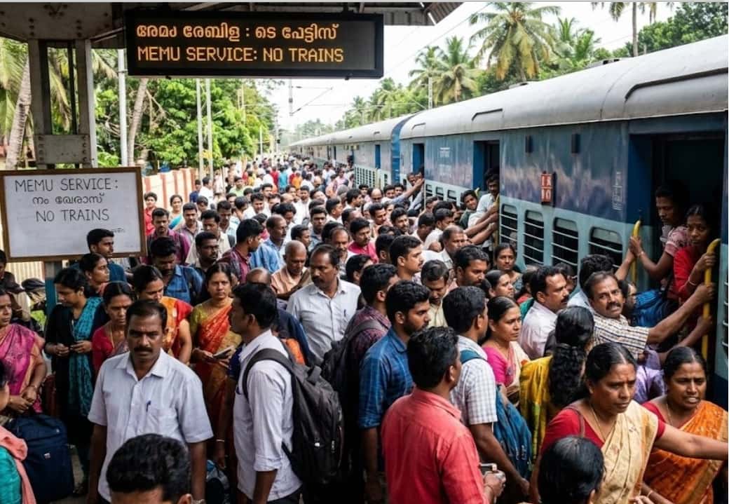 Malabar Railway Commuters Struggle as Lack of MEMU Trains Continues