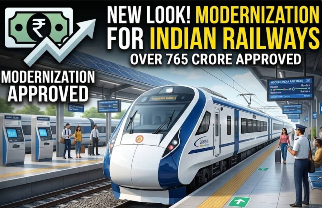 Indian Railways to Get a New Look with Over 765 Crore Approved for Modernization