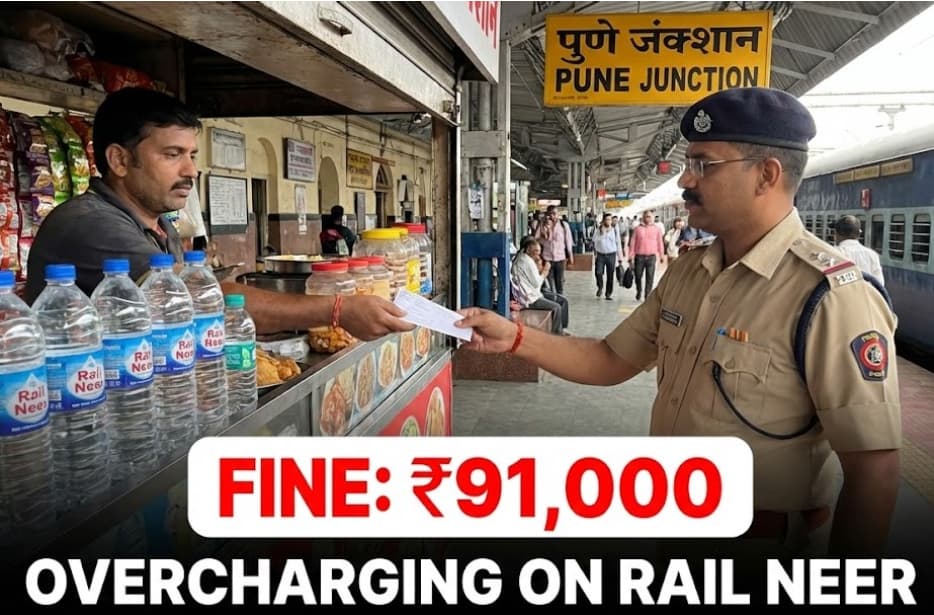Pune Railway Fights Overcharging: Vendors Fined ₹91,000 for Rail Neer Violations