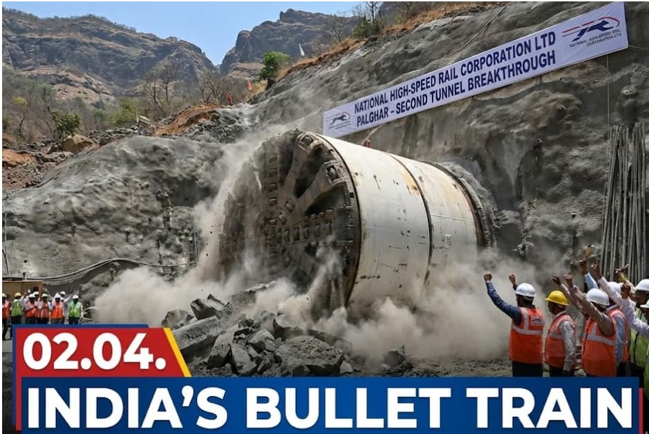 India’s Bullet Train Reaches New Milestone with Second Tunnel Breakthrough in Palghar