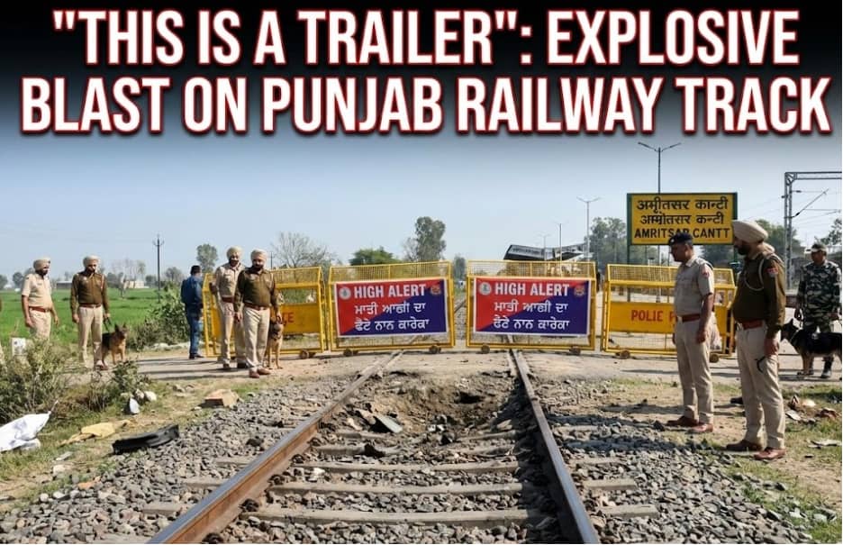 “This is a Trailer”: Explosive Blast on Punjab Railway Track Sparks High Alert.