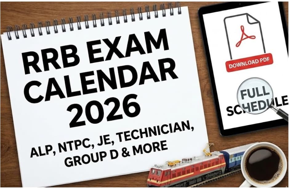 RRB Exam Calendar 2026 – Full Schedule & PDF Download Guide for ALP, NTPC, JE, Technician, Group D & More