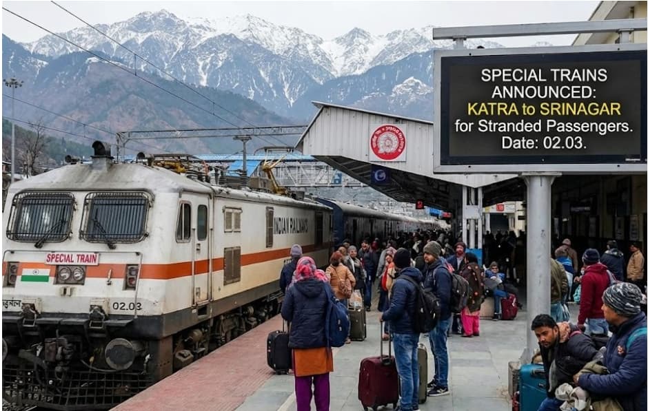 Special Trains Announced Between Katra and Srinagar to Help Stranded Passengers