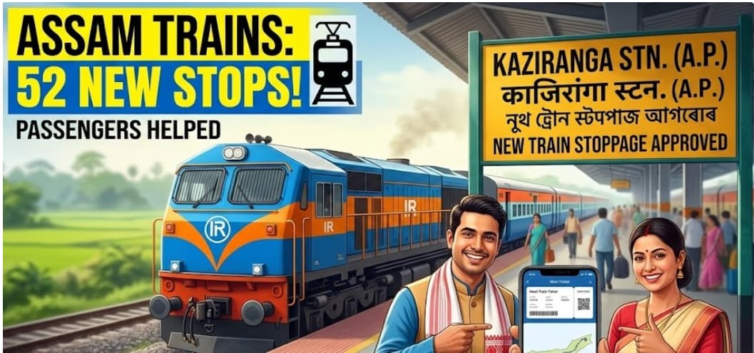 Indian Railways Approves 52 New Train Stoppages to Help Passengers in Assam