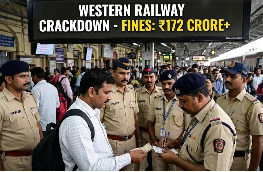 Western Railway Crackdown: Over ₹172 Crore Collected in Fines as Ticketless Travel Surges