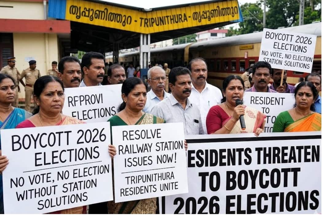 Tripunithura Residents Threaten to Boycott 2026 Elections Over Railway Station Issues