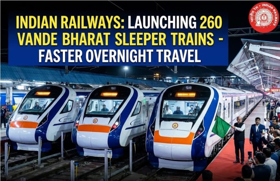 Indian Railways to Launch 260 Vande Bharat Sleeper Trains for Faster Overnight Travel