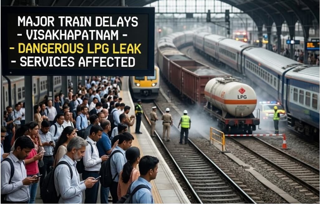 Major Train Delays in Visakhapatnam After Dangerous LPG Leak From Tanker