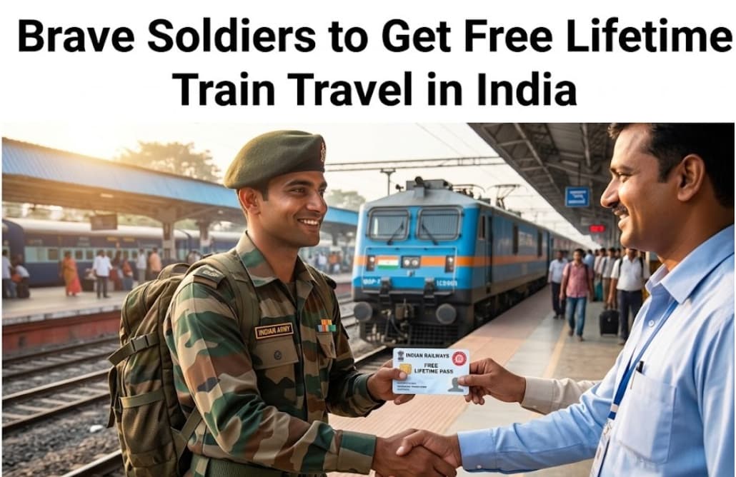 Brave Soldiers to Get Free Lifetime Train Travel in India
