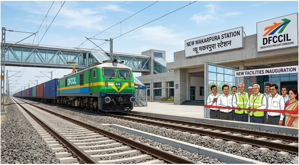 DFCCIL Improves Rail Infrastructure and Opens New Facilities at New Makarpura Station