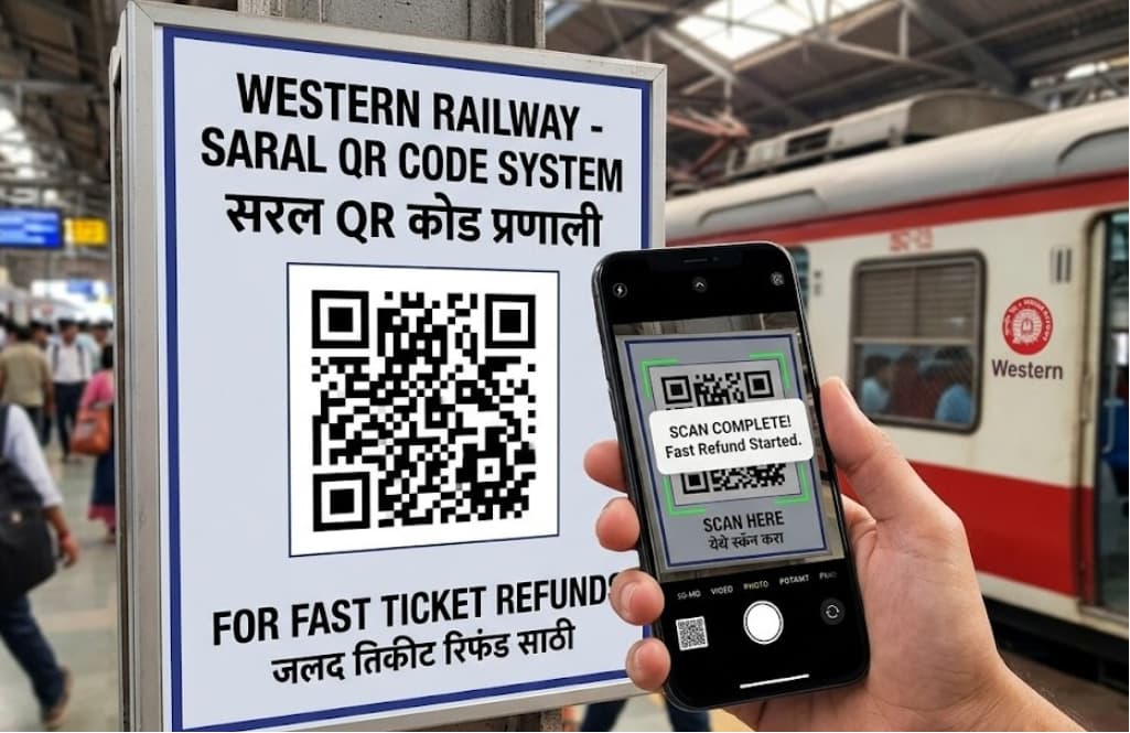 Western Railway Launches SARAL QR Code System for Fast Ticket Refunds in Mumbai