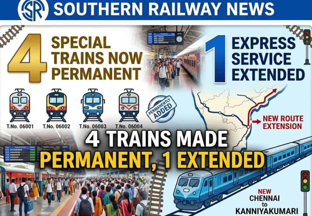Southern Railway Makes Four Special Trains Permanent and Extends One Express Service