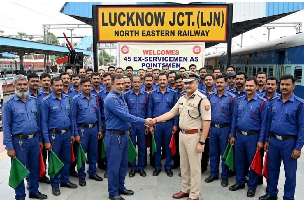 North Eastern Railway Lucknow Division Welcomes 45 Ex-Servicemen as Pointsmen