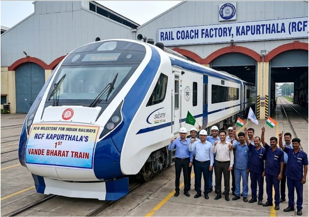 New Milestone for Indian Railways Kapurthala Factory Makes Its First Vande Bharat Train