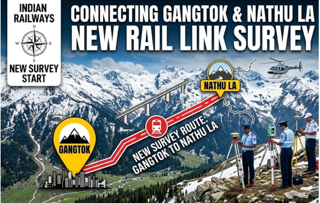 Indian Railways Starts New Survey to Connect Gangtok and Nathu La by Train