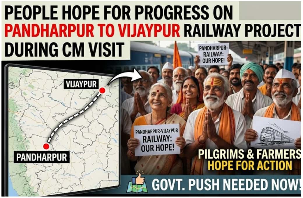 People Hope for Progress on Pandharpur to Vijaypur Railway Project During CM Visit