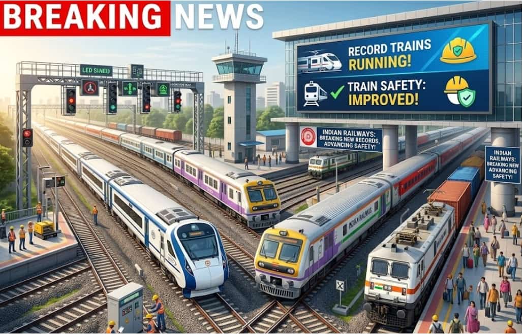 Big News: Indian Railways Runs Record Number of Trains and Improves Safety