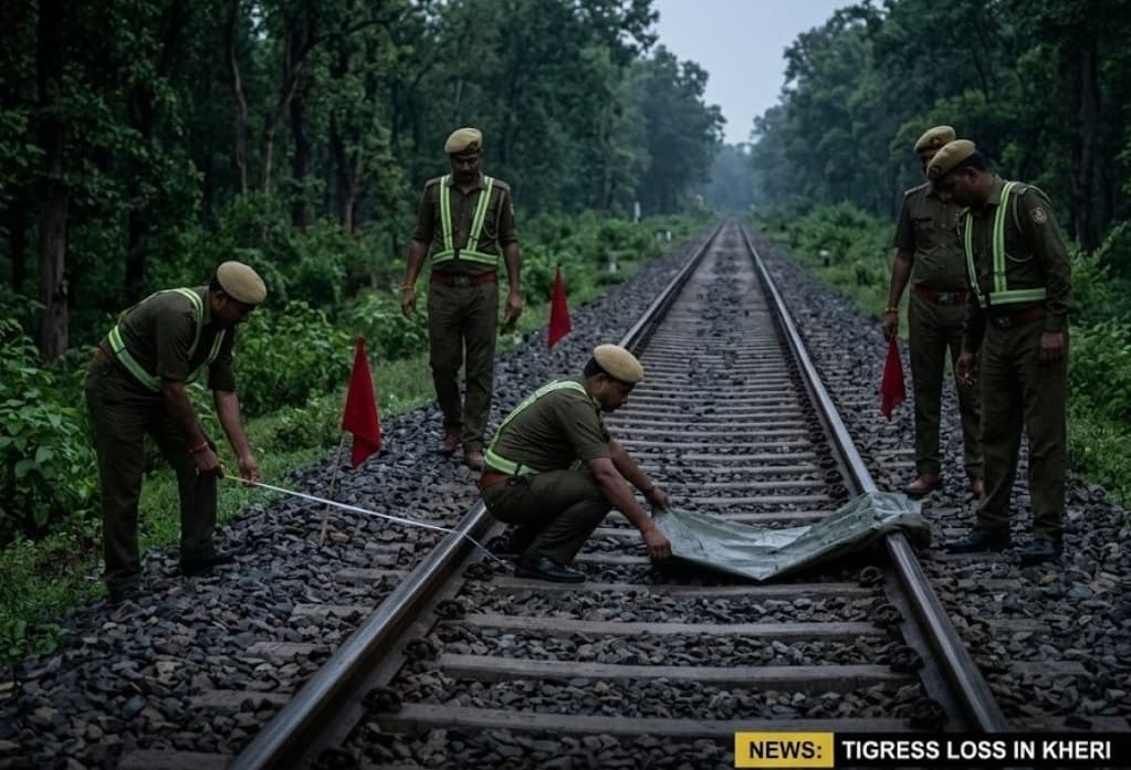 Adult Tigress Killed by Train on Railway Track in Kheri: A Tragic Loss
