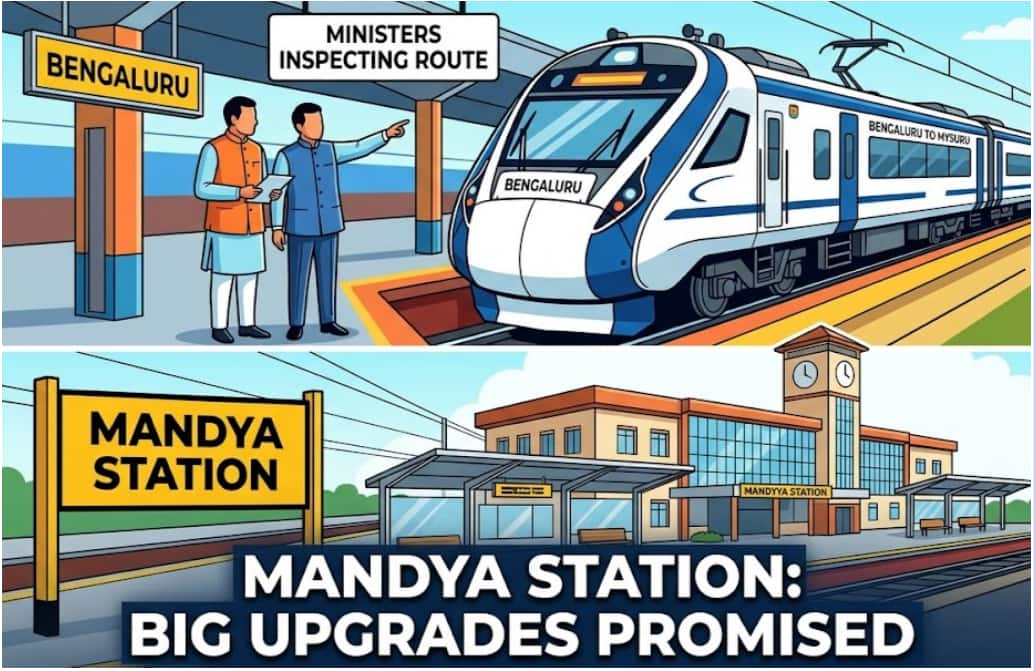 Union Ministers Check Bengaluru to Mysuru Train Route and Promise Big Upgrades for Mandya Station